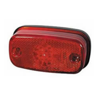 Durite 0-169-55 Red LED Rear Marker Lamp with Reflex Reflector and Screw Cable Connections - 24V PN: 0-169-55
